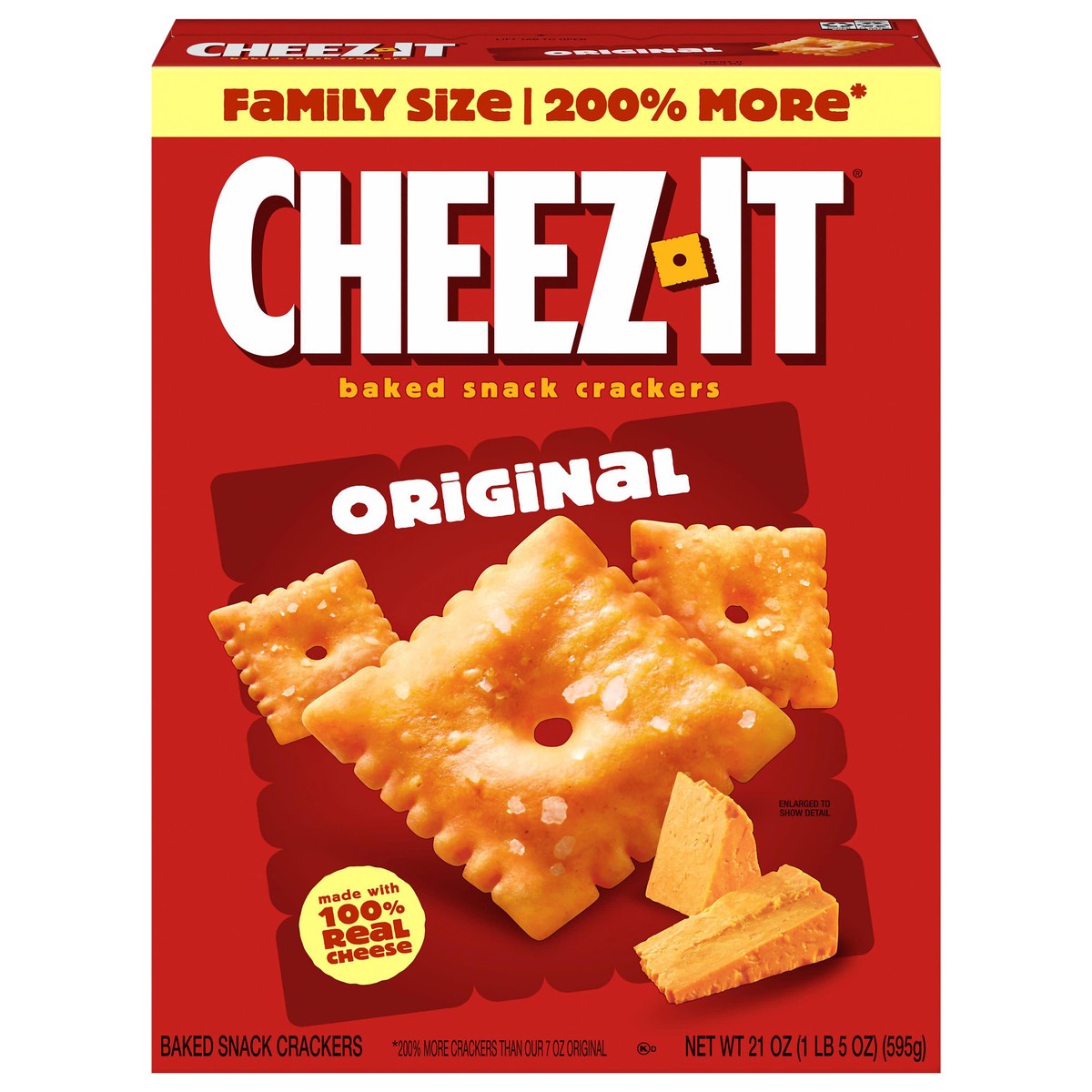 slide 1 of 5, Cheez-It Original Cheese Crackers, 21 oz