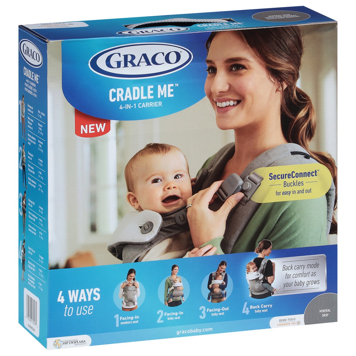 slide 12 of 12, Graco Cradle Me Mineral Gray 4-in-1 Carrier 1 ea, 1 ct