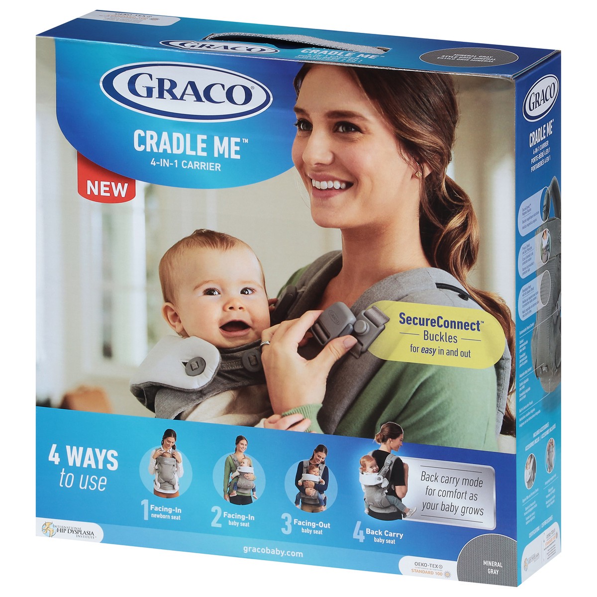 slide 6 of 12, Graco Cradle Me Mineral Gray 4-in-1 Carrier 1 ea, 1 ct