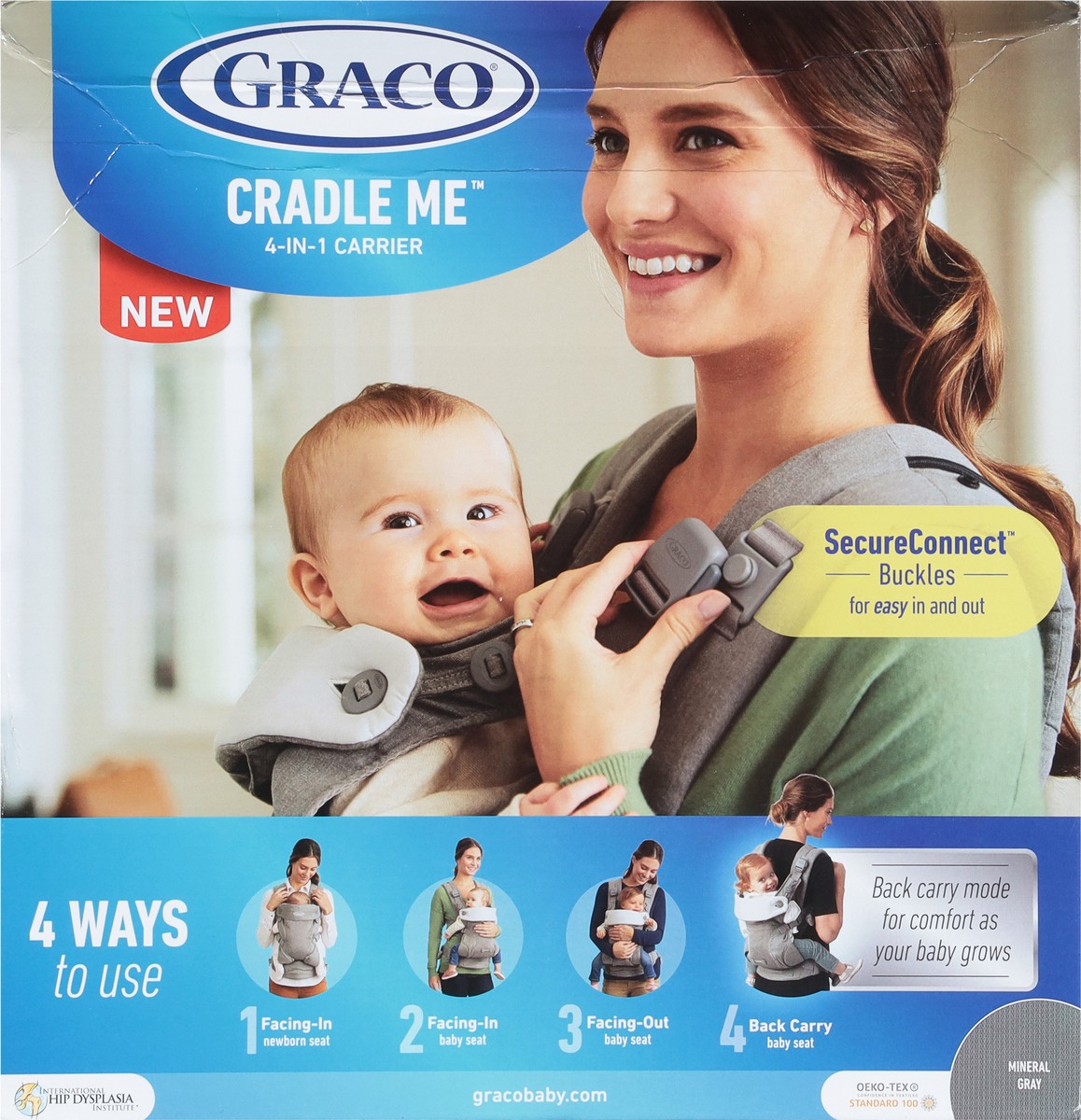 slide 8 of 12, Graco Cradle Me Mineral Gray 4-in-1 Carrier 1 ea, 1 ct