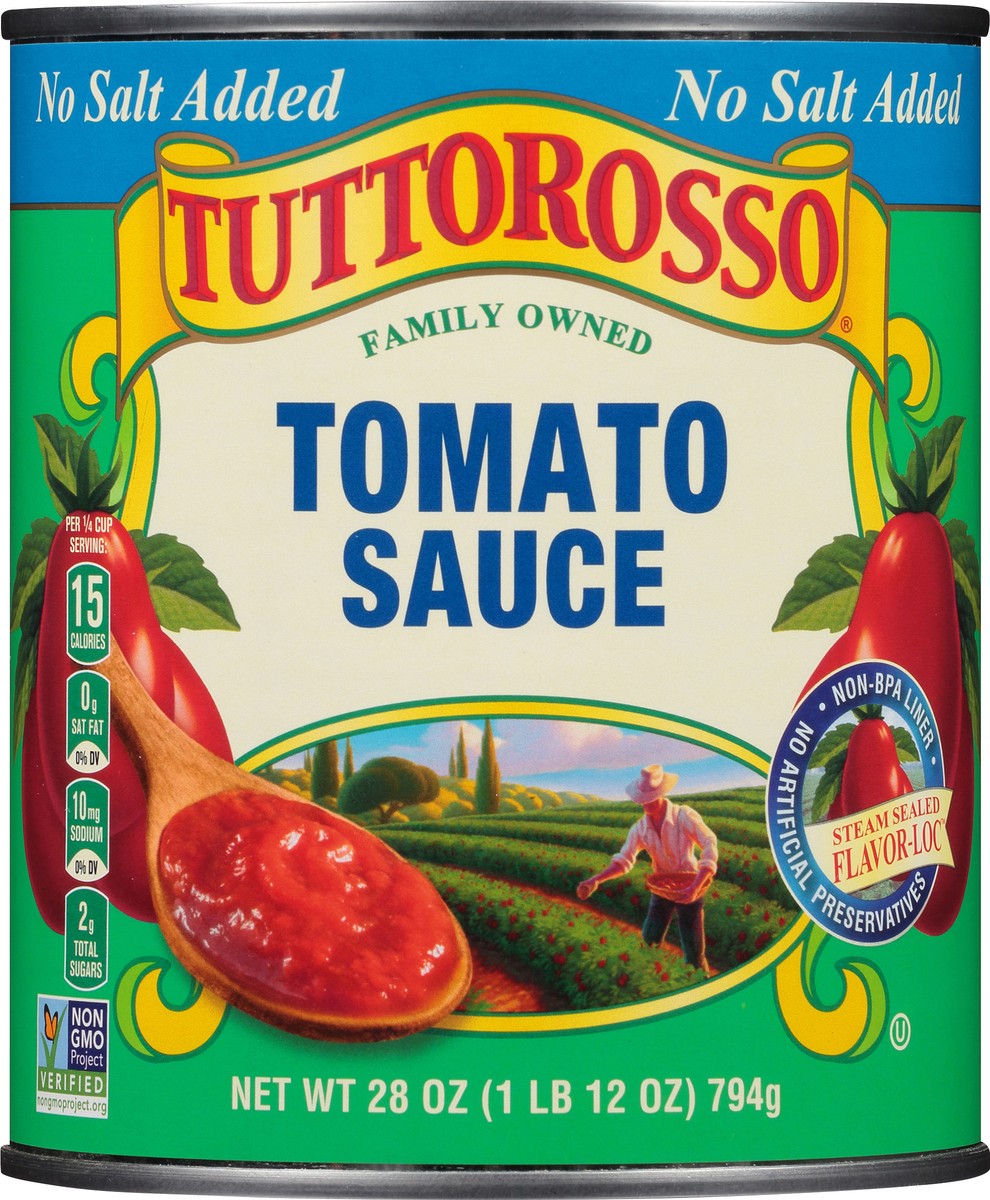 slide 6 of 11, Tuttorosso Tomato Sauce No Salt Added, 28 oz