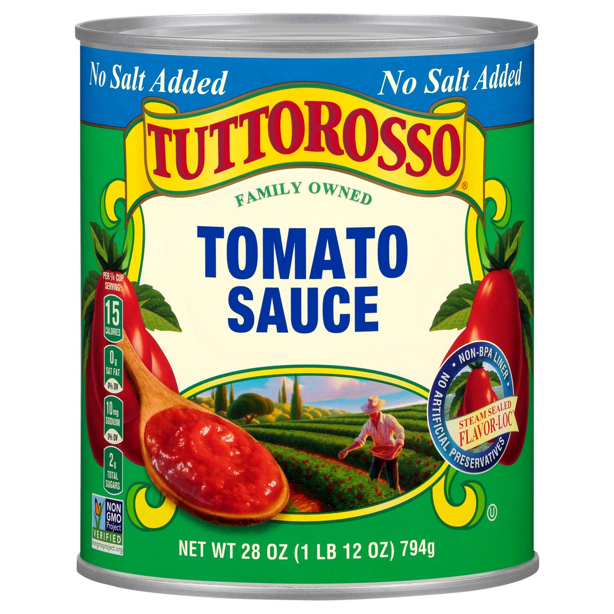 slide 11 of 11, Tuttorosso Tomato Sauce No Salt Added, 28 oz