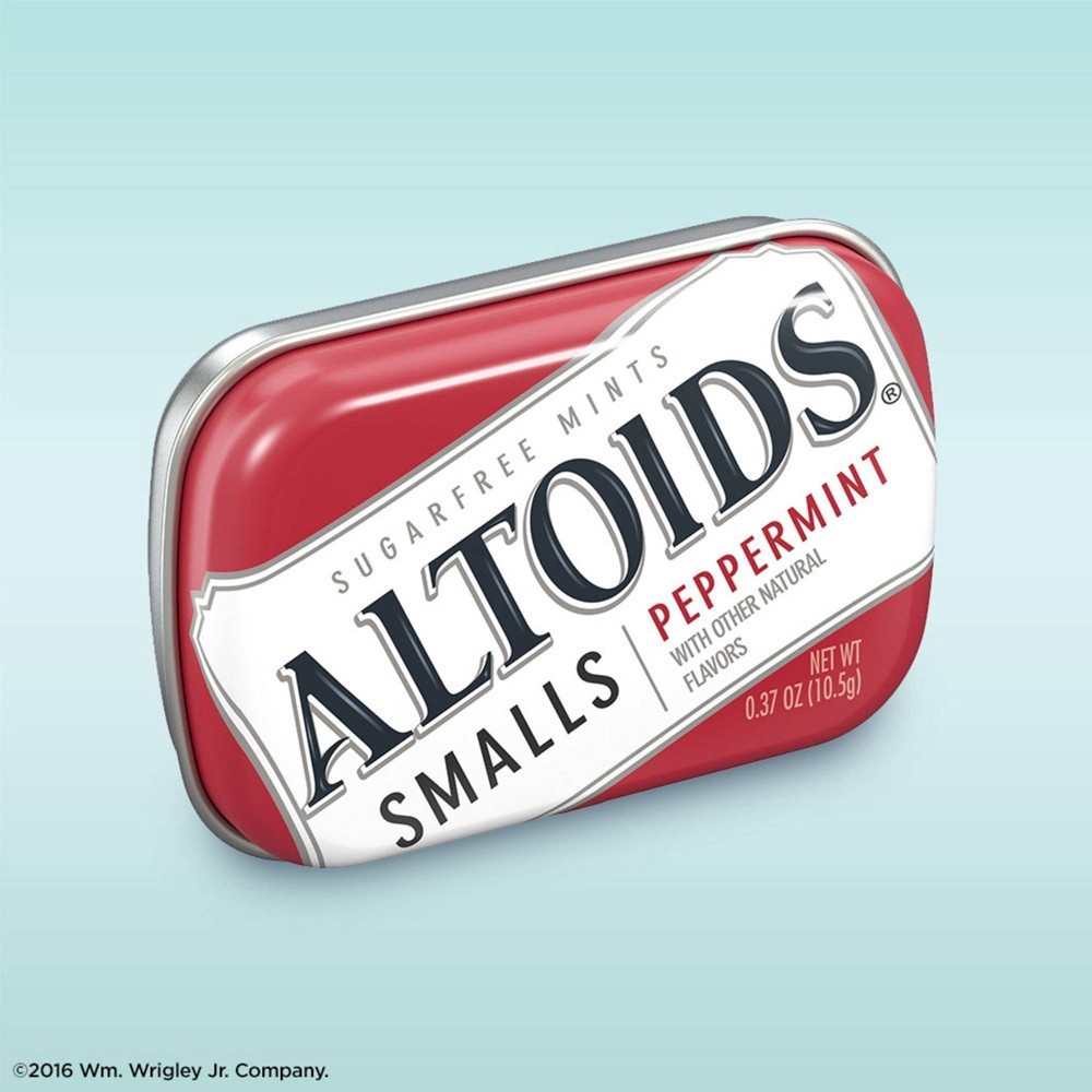 slide 3 of 5, ALTOIDS Peppermint Sugar Free Breath Mints Hard Candy, 1.11 oz Tin (3 Pack), 0.37 oz