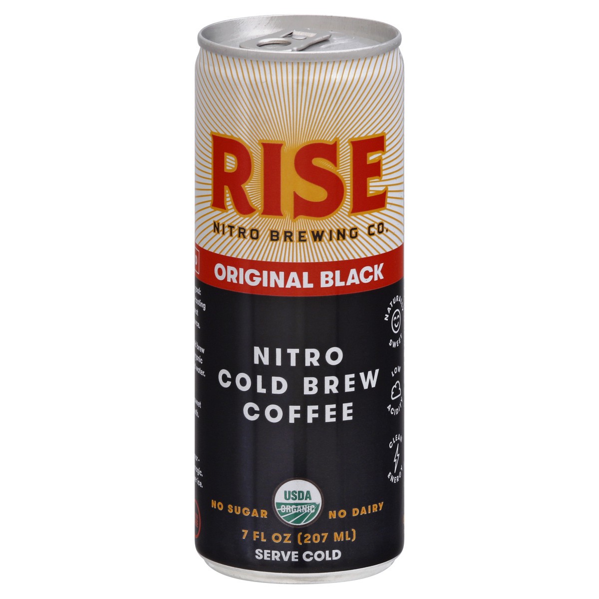 slide 1 of 10, Rise Brewing Co. Original Black Nitro Cold Brew Coffee - 7 fl oz Can, 