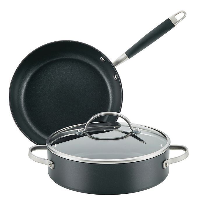 slide 2 of 9, Anolon Advanced Home Hard-Anodized Nonstick Cookware Set - Onyx, 11 ct