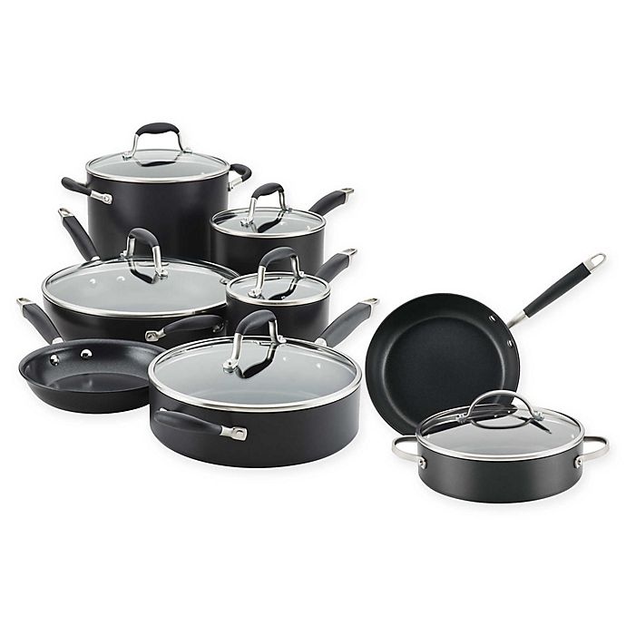 slide 9 of 9, Anolon Advanced Home Hard-Anodized Nonstick Cookware Set - Onyx, 11 ct