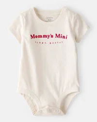 Carter's Baby 'Mommy's Mini' Short-Sleeve Graphic Bodysuit - Cream NB