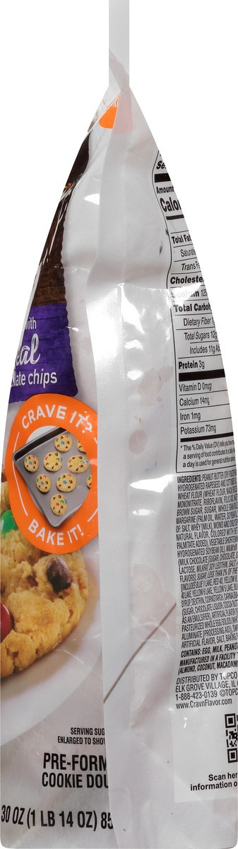 slide 2 of 13, Crav'n Flavor Place 'N Bake Monster Cookie Dough 30 oz Bag, 30 oz