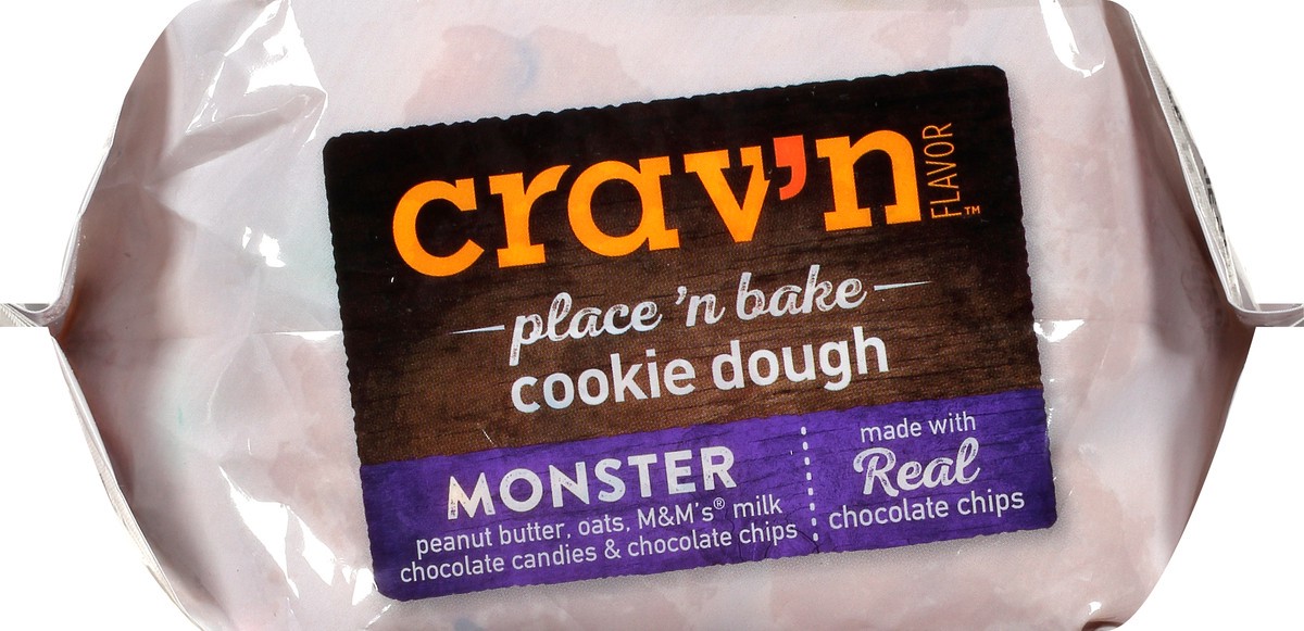 slide 6 of 13, Crav'n Flavor Place 'N Bake Monster Cookie Dough 30 oz Bag, 30 oz