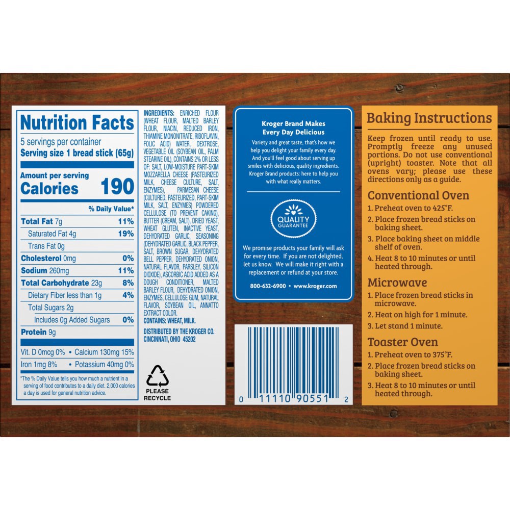 slide 3 of 6, Kroger Mozzarella Twisted Bread Sticks, 11.5 oz