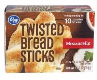slide 1 of 1, Kroger Mozzarella Twisted Bread Sticks, 11.5 oz