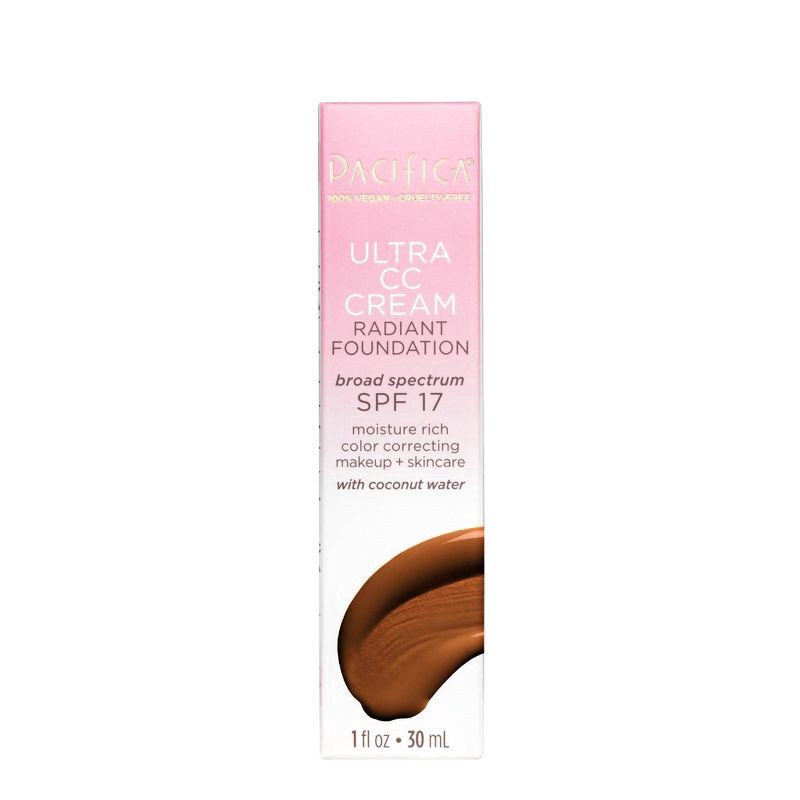 slide 3 of 5, Pacifica Ultra CC Cream Radiant Foundation with SPF 17 - Cool/Deep - 1 fl oz, 1 ct