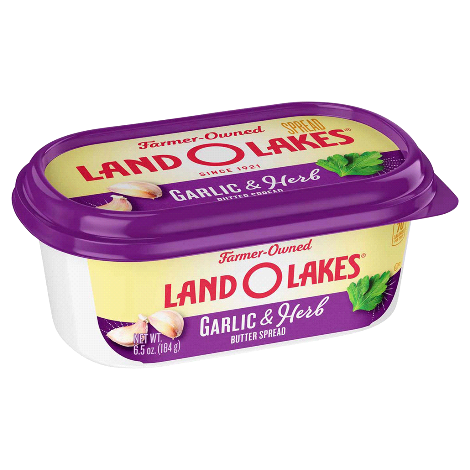 slide 2 of 4, Land O'Lakes Spreadable Butter Garlic and Herb, 6.5 oz