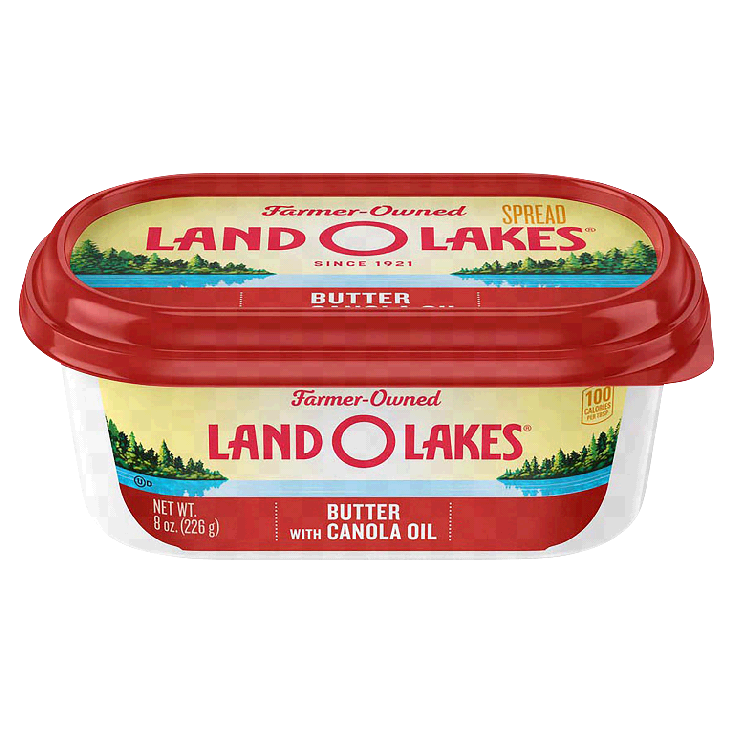 slide 1 of 2, Land O'Lakes Butter with Canola Oil, Spreadable, 8 oz