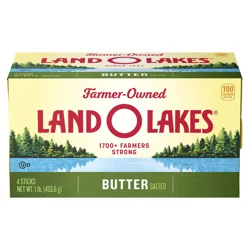 Land O'Lakes Salted Butter, 4 sticks, 1 lb pack