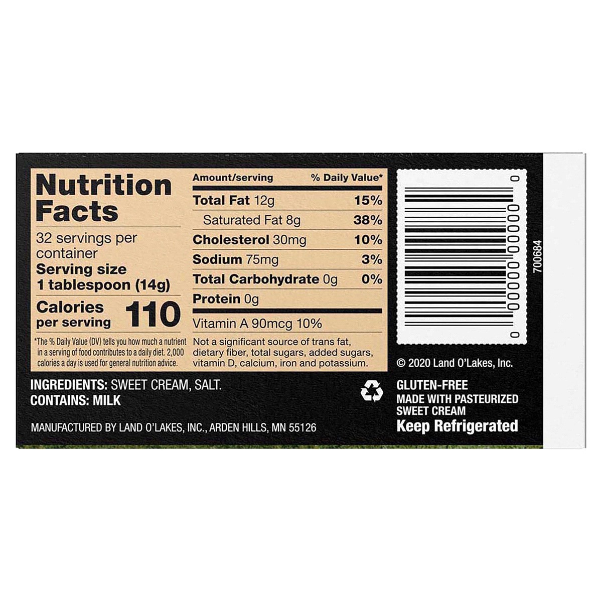 slide 2 of 2, Land O'Lakes Salted Extra Creamy Butter, European Style, 4 sticks, 1 lb pack, 1 lb