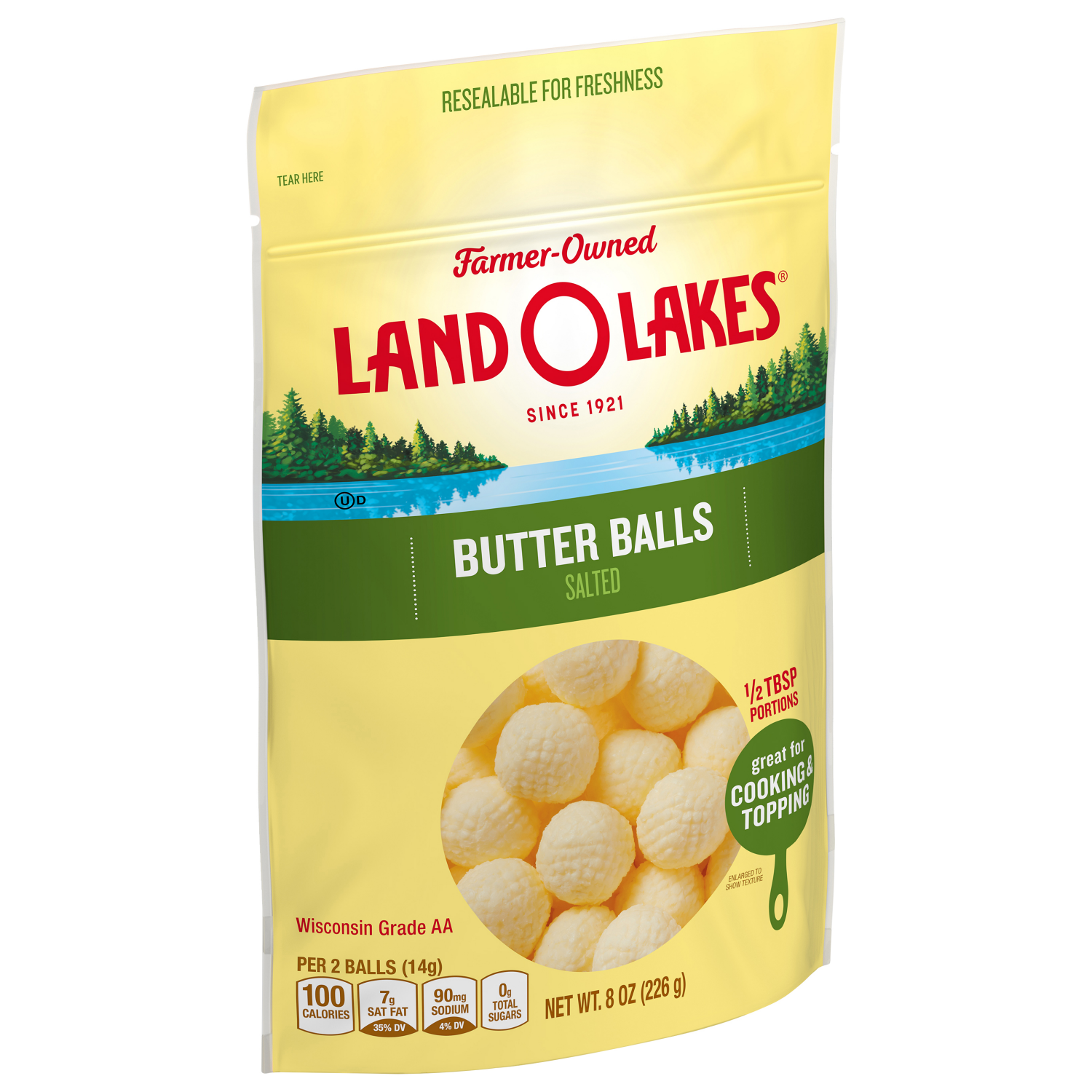 slide 2 of 2, Land O'Lakes Salted Butter Balls, 8 oz Bag, 8 oz