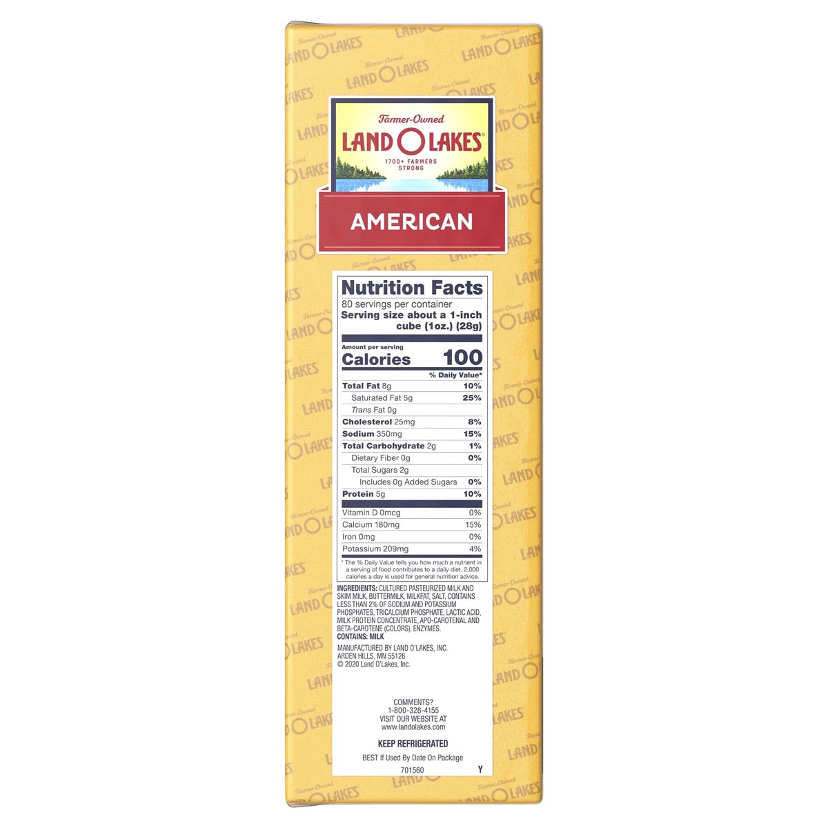 slide 11 of 17, Land O Lakes Yellow Deli American Cheese, per lb