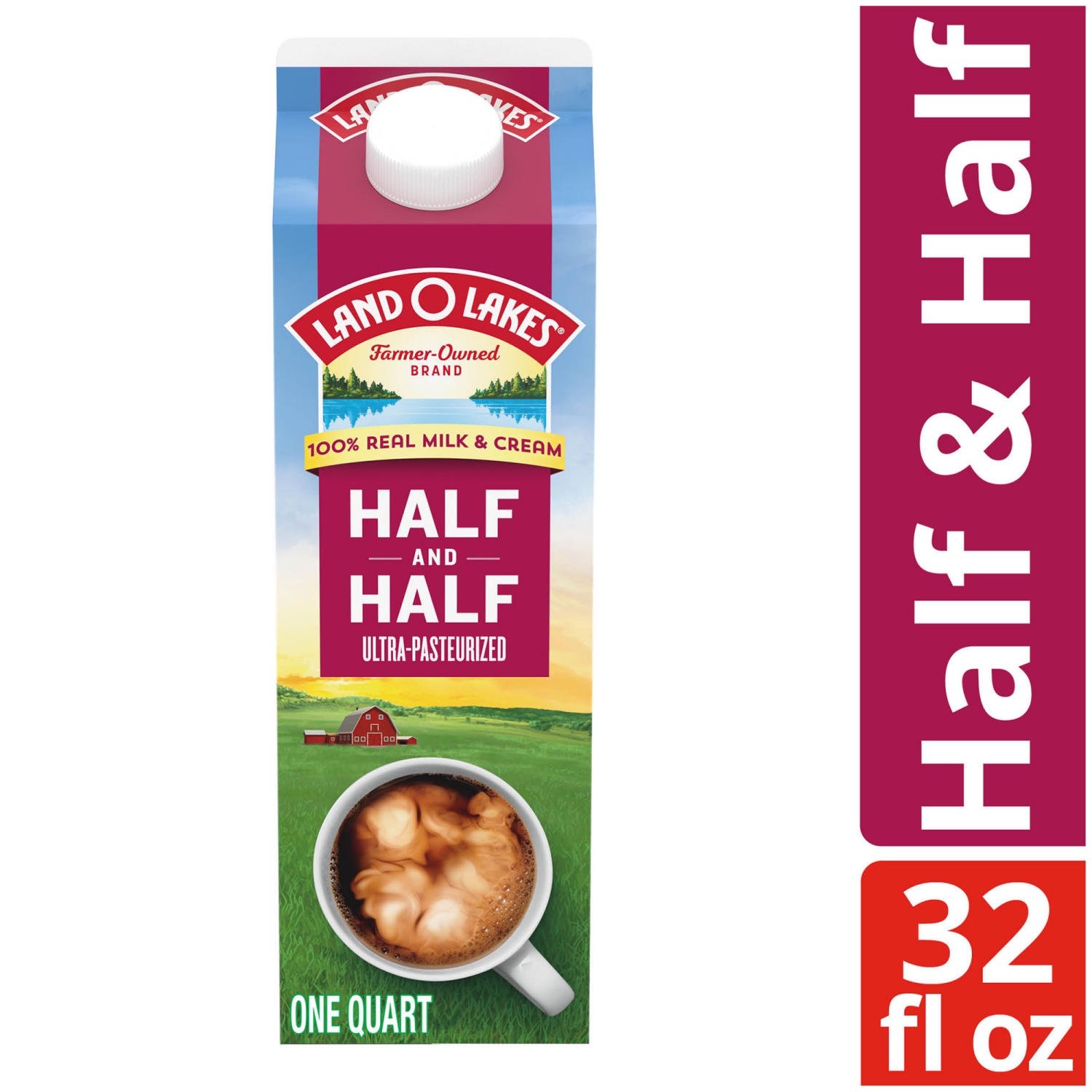 slide 4 of 8, Land O'Lakes Traditional Half And Half, 1 Quart, 1 qt