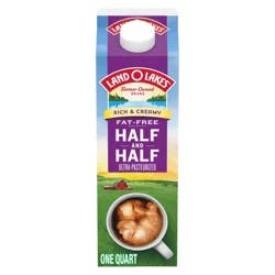 Land O'Lakes Fat-Free Half And Half, 1 Quart