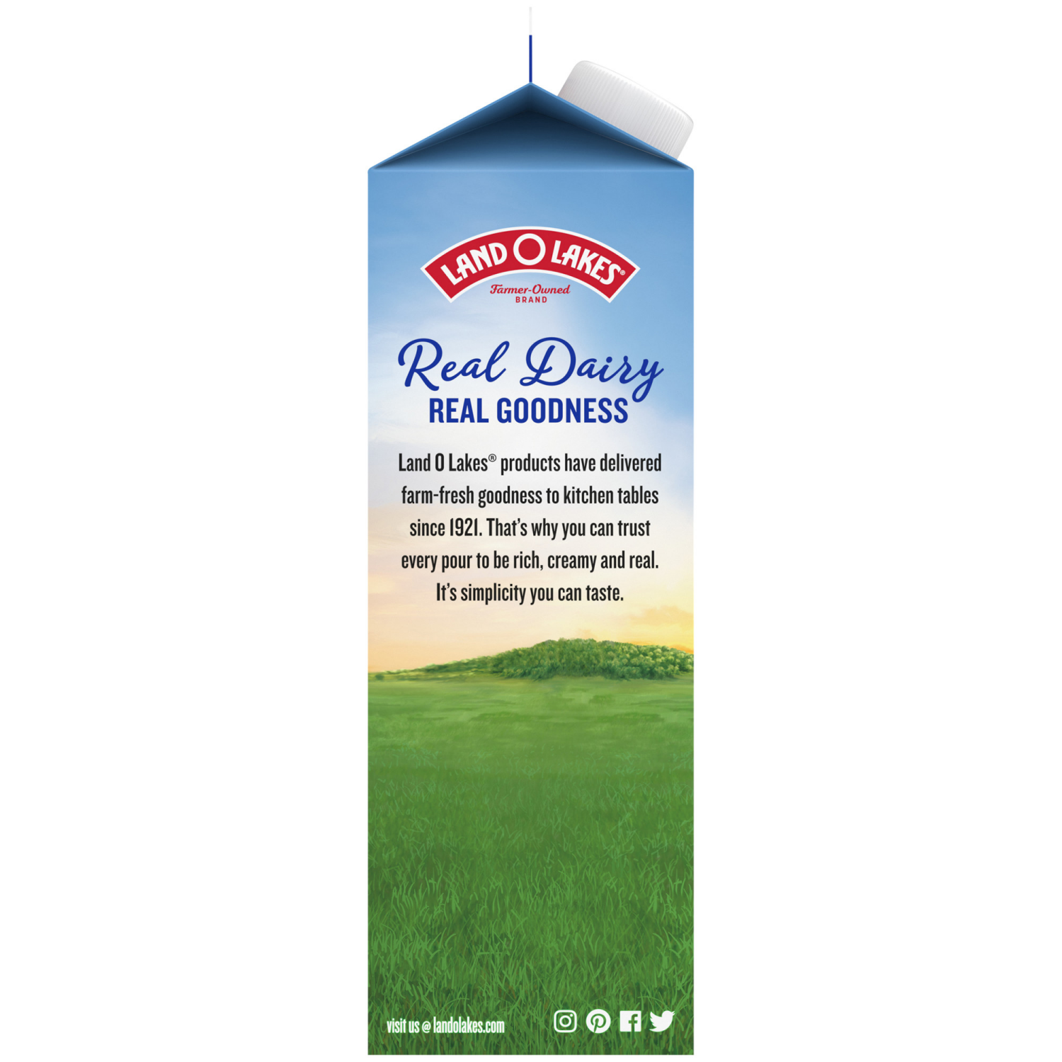 slide 4 of 7, Land O'Lakes Lactose-Free Half And Half, 1 Quart, 32 fl oz