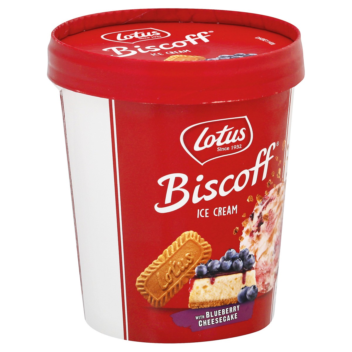 slide 3 of 12, Lotus Biscoff with Blueberry Cheesecake Ice Cream 15.55 oz, 1 pint