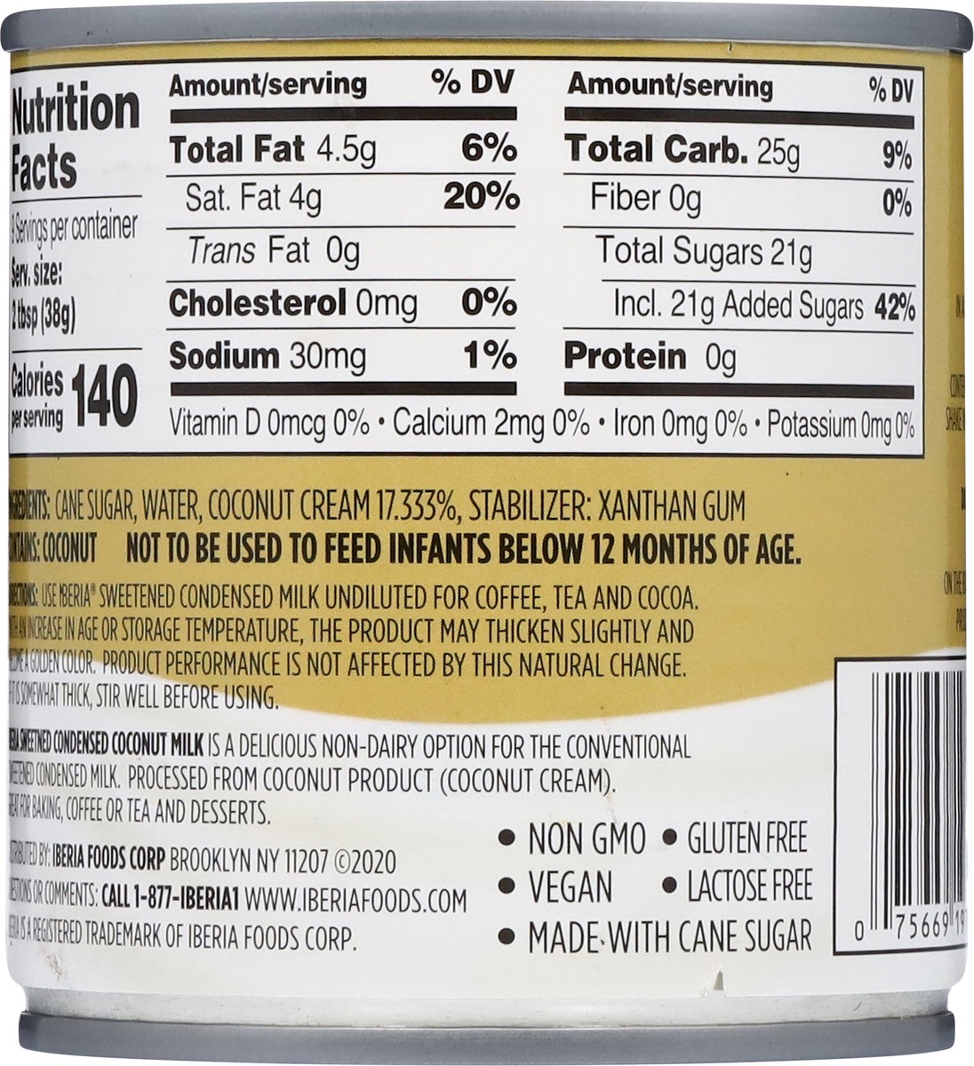 slide 7 of 13, Iberia Condensed Sweetened Coconut Milk 11.6 oz, 11.6 oz