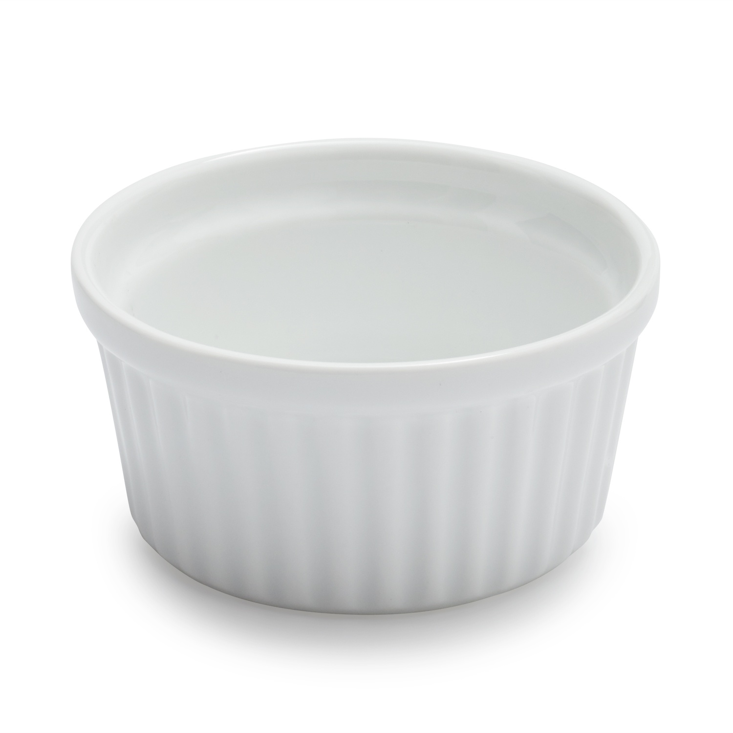 slide 1 of 1, Sur La Table Porcelain Round Ramekin with Ribbed Sides, 2 oz