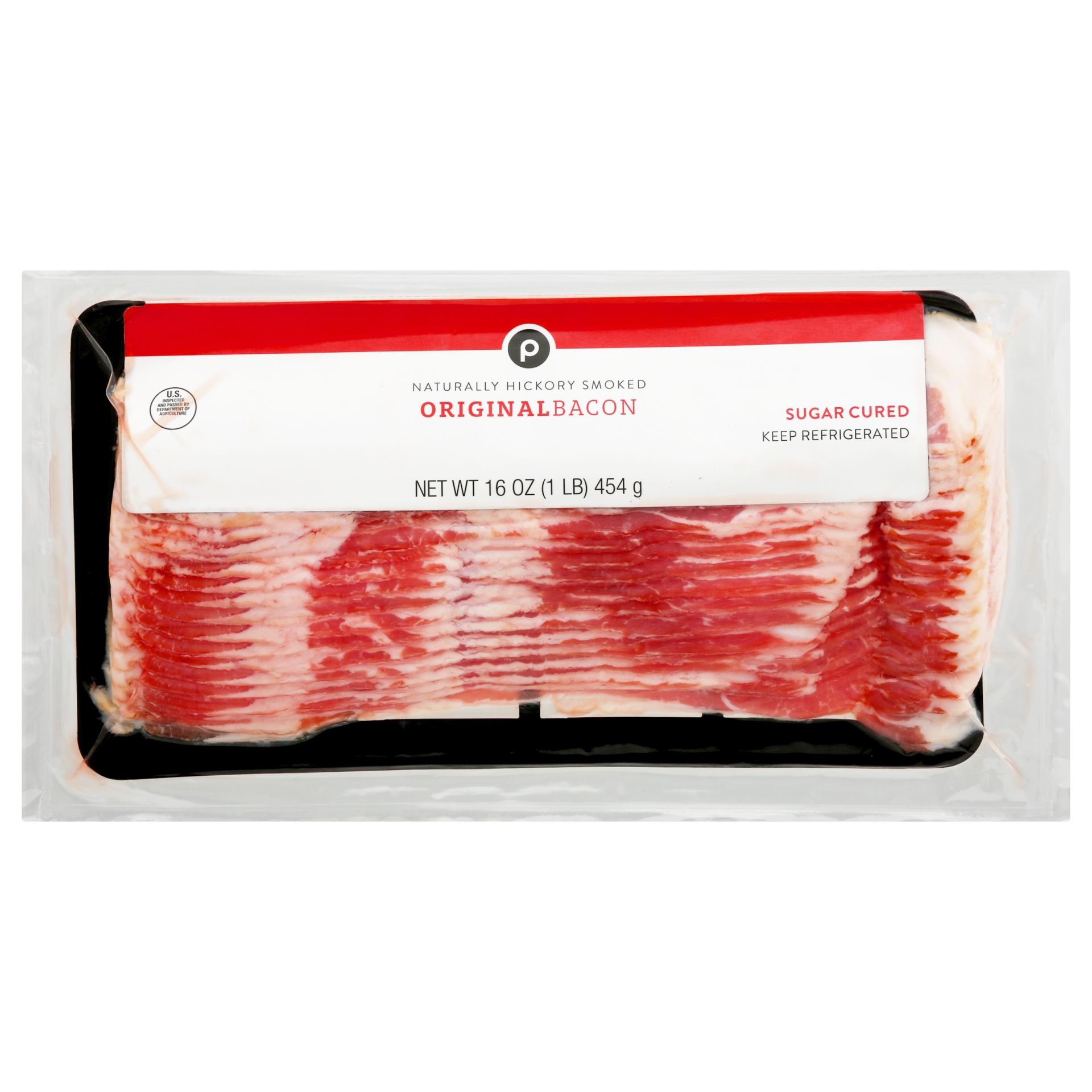 slide 1 of 1, Publix Naturally Hickory Smoked Bacon, 16 oz