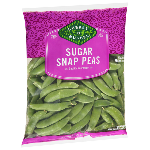 slide 1 of 1, Basket & Bushel Sugar Snap Peas, 15 oz