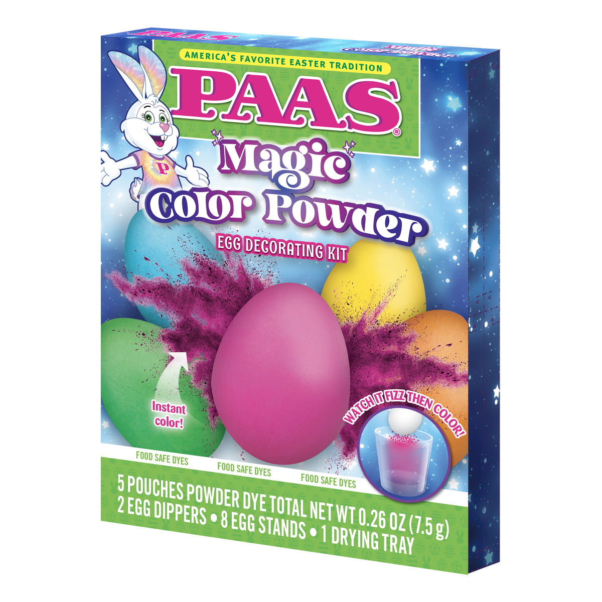 slide 5 of 9, PAAS Magic Color Powder Egg Dying Kit, 1 ct