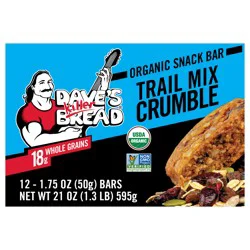 Dave's Killer Bread Trail Mix Crumble Organic Snack Bars, 12 Individually Wrapped Snack Bars