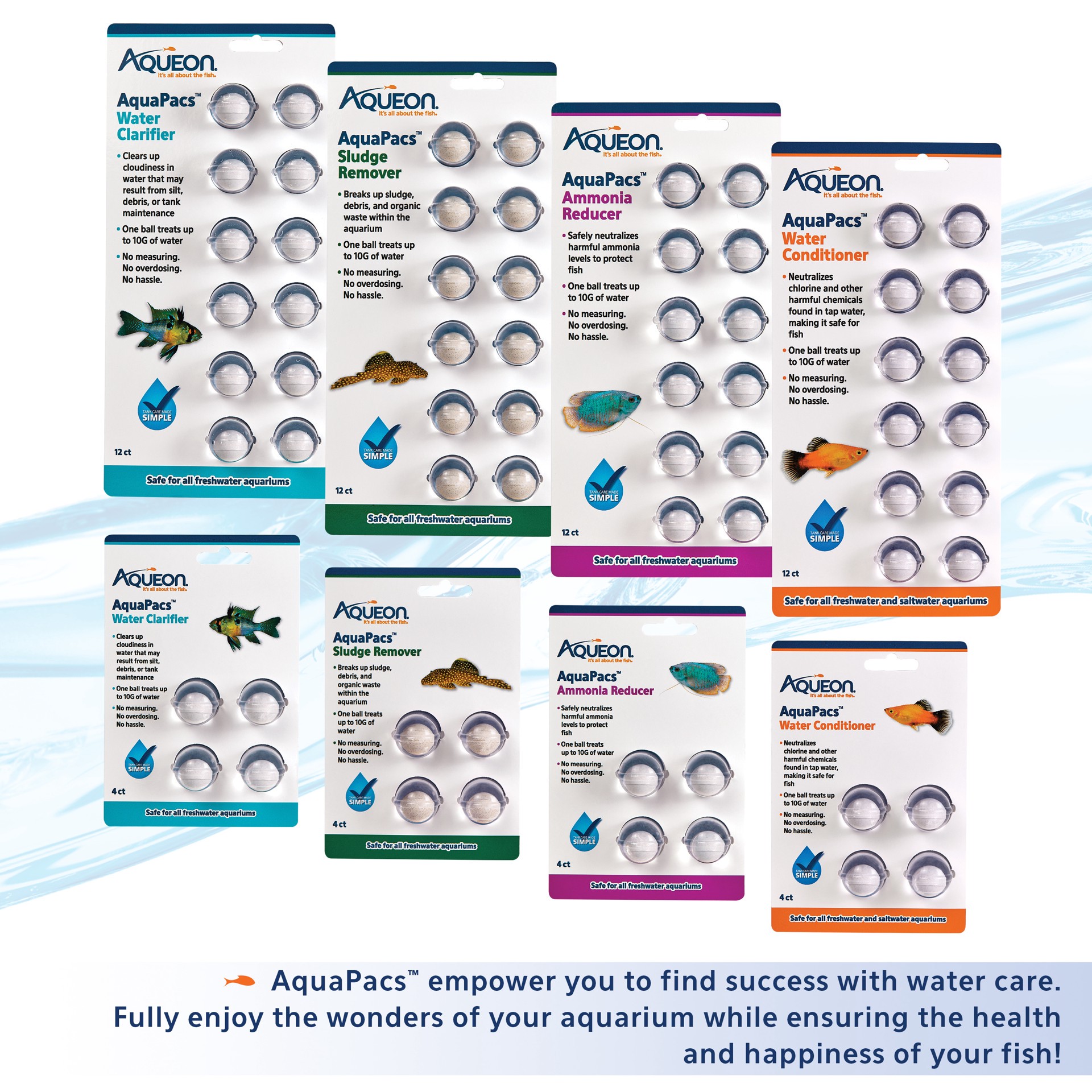 slide 5 of 10, Aqueon AquaPacs Sludge Remover 12 Pack, 10 Gallon, 1 ct