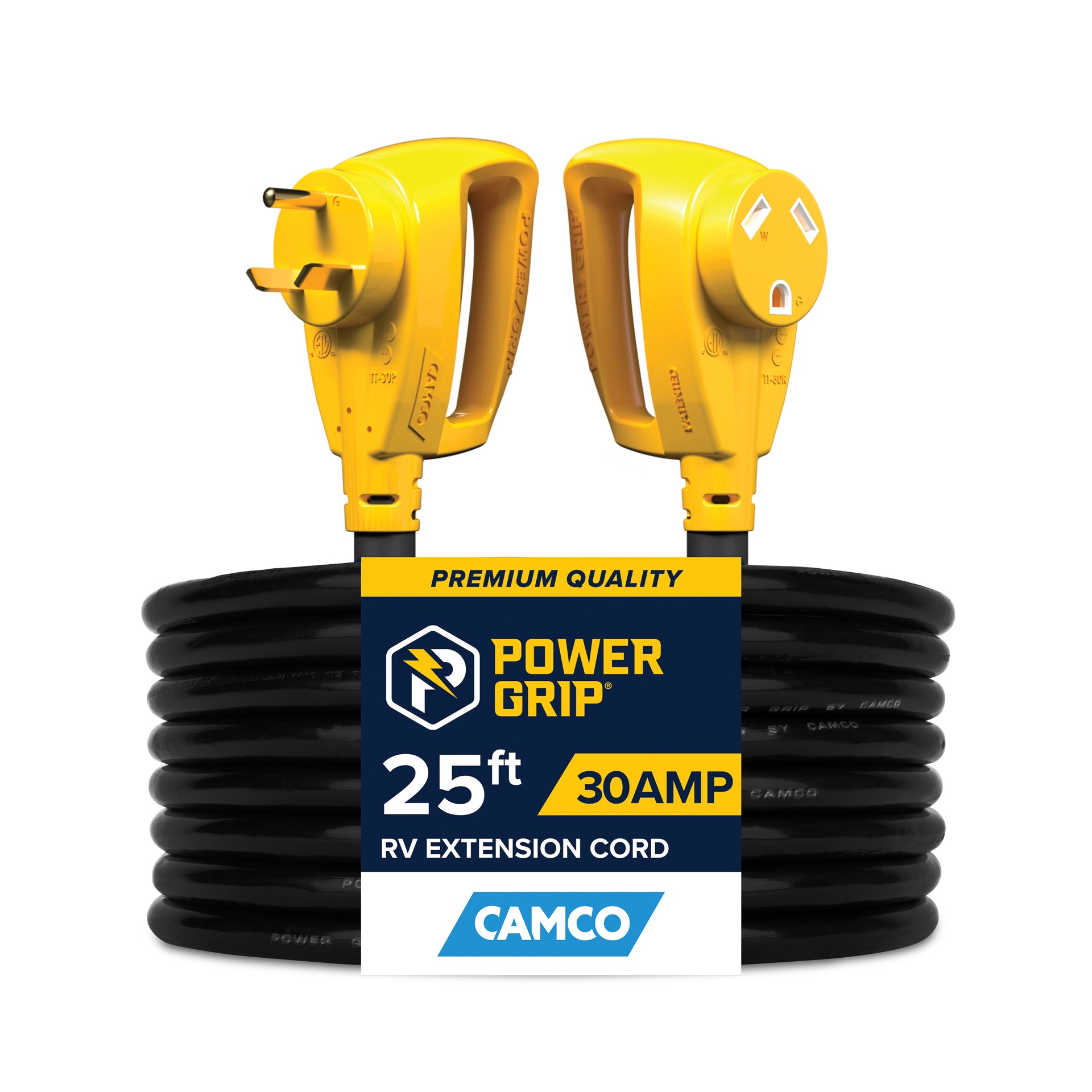 slide 1 of 6, CAMCO 25-ft 10 / 3 Super Heavy Duty 3 Prong Black Outdoor Extension Power Cord, 1 ct