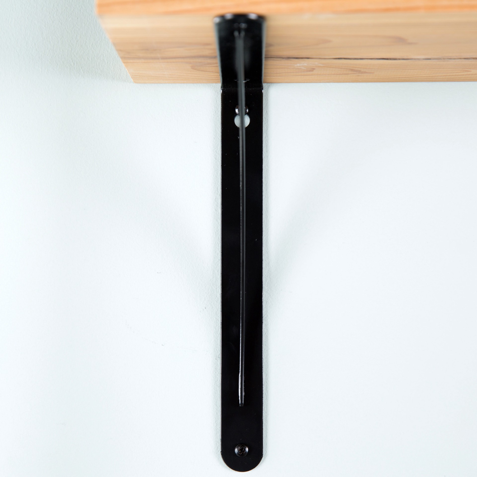 slide 3 of 6, Style Selections 9.06-in L x 0.98-in W x 6.54-in D Matte Black Shelf bracket, 1 ct