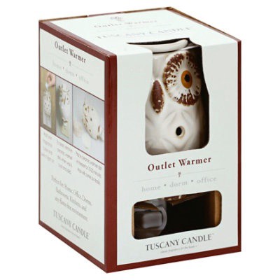 slide 1 of 7, Tuscany Candle Langley Owl Outlet Warmer - White, 1 ct