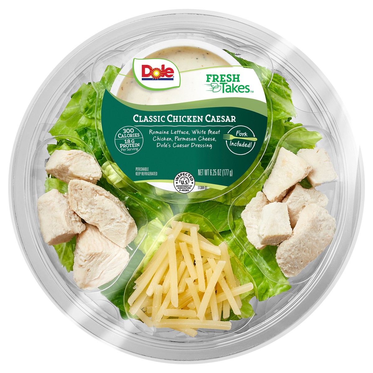slide 1 of 6, Dole Classic Chicken Caesar_SingleServe, 6.25 oz