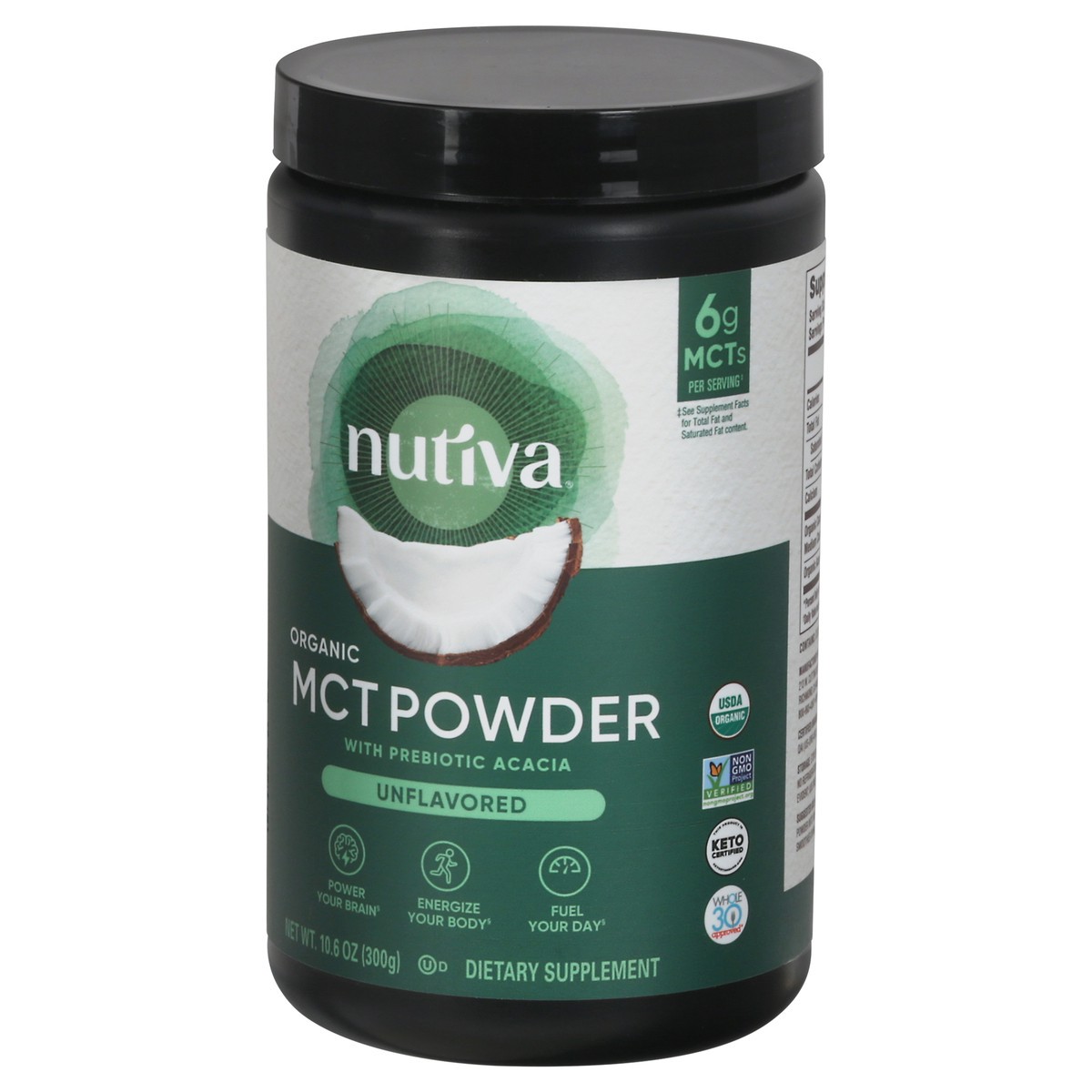 slide 12 of 13, Nutiva Powder, 10.6 oz