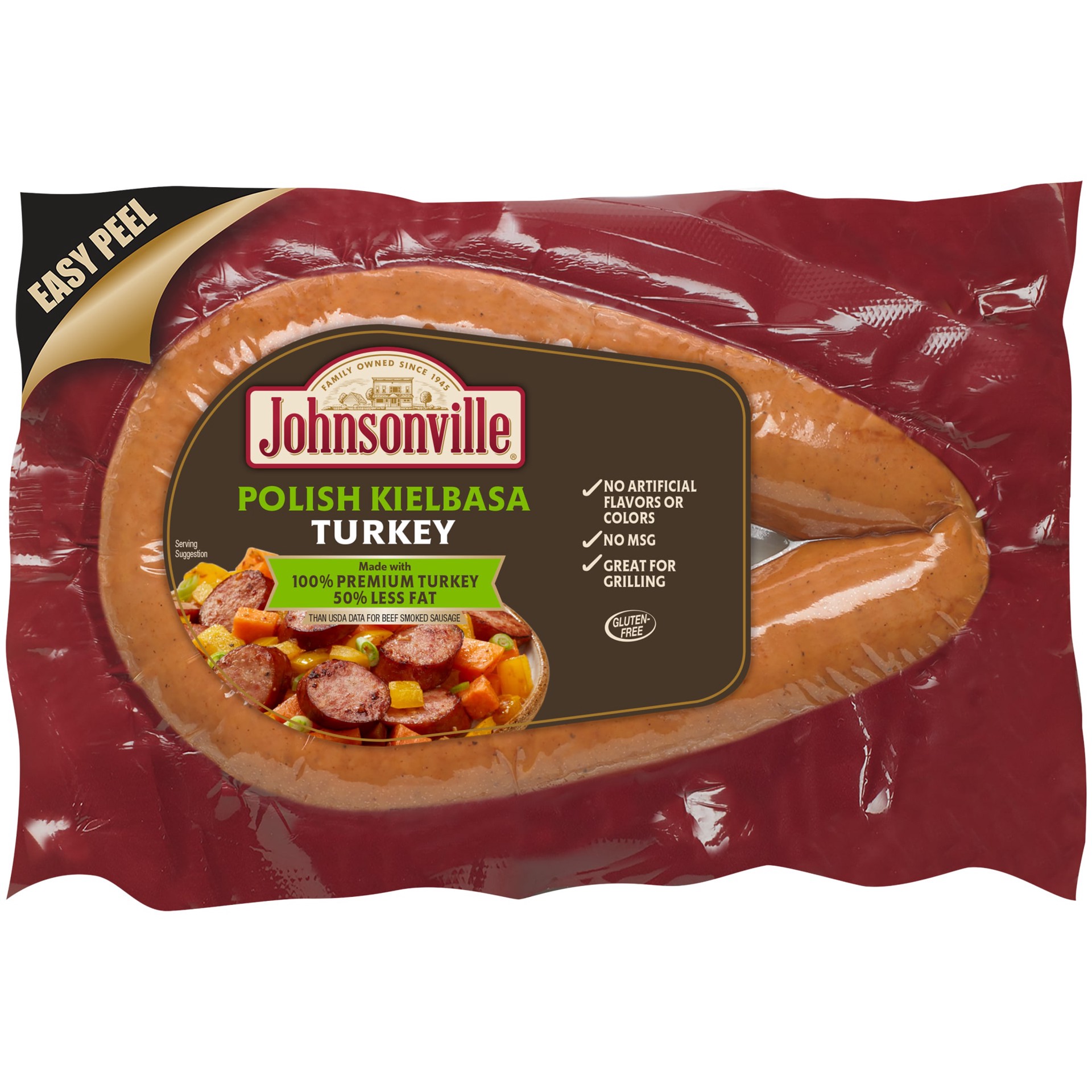 slide 1 of 13, Johnsonville Polish Kielbasa Turkey Rope Sausage, 12 oz, 12 oz