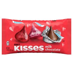Hershey's Kisses Milk Chocolate Candy, Valentine's Day, 7.8 oz Bag