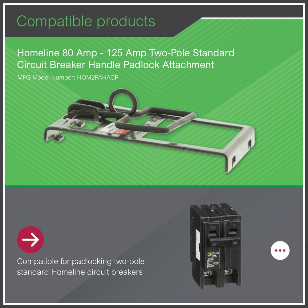 slide 2 of 4, Square D 1-in Handle locks, 1 ct