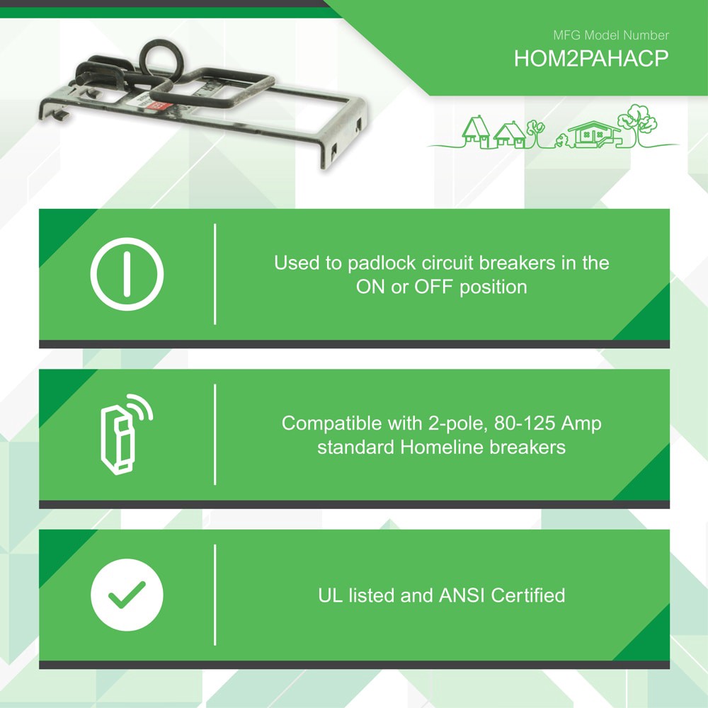 slide 3 of 4, Square D 1-in Handle locks, 1 ct