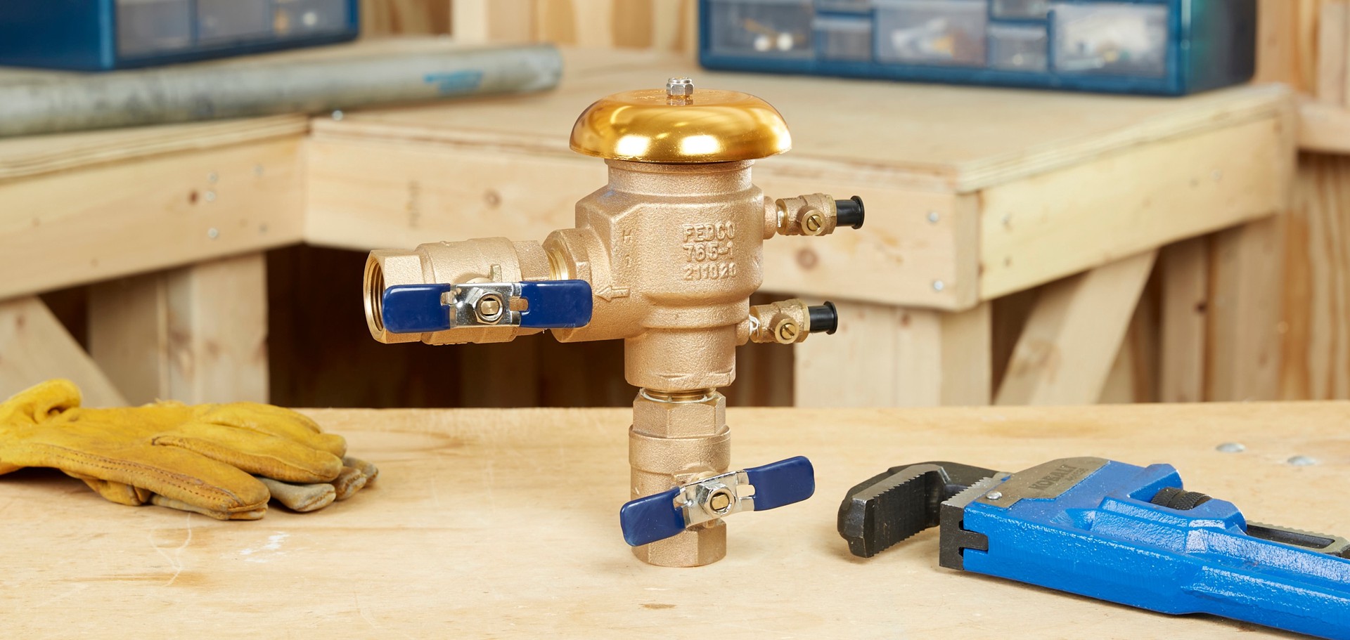 slide 4 of 6, FEBCO 1-in Bronze FNPT Pressure vacuum breaker, 1 ct