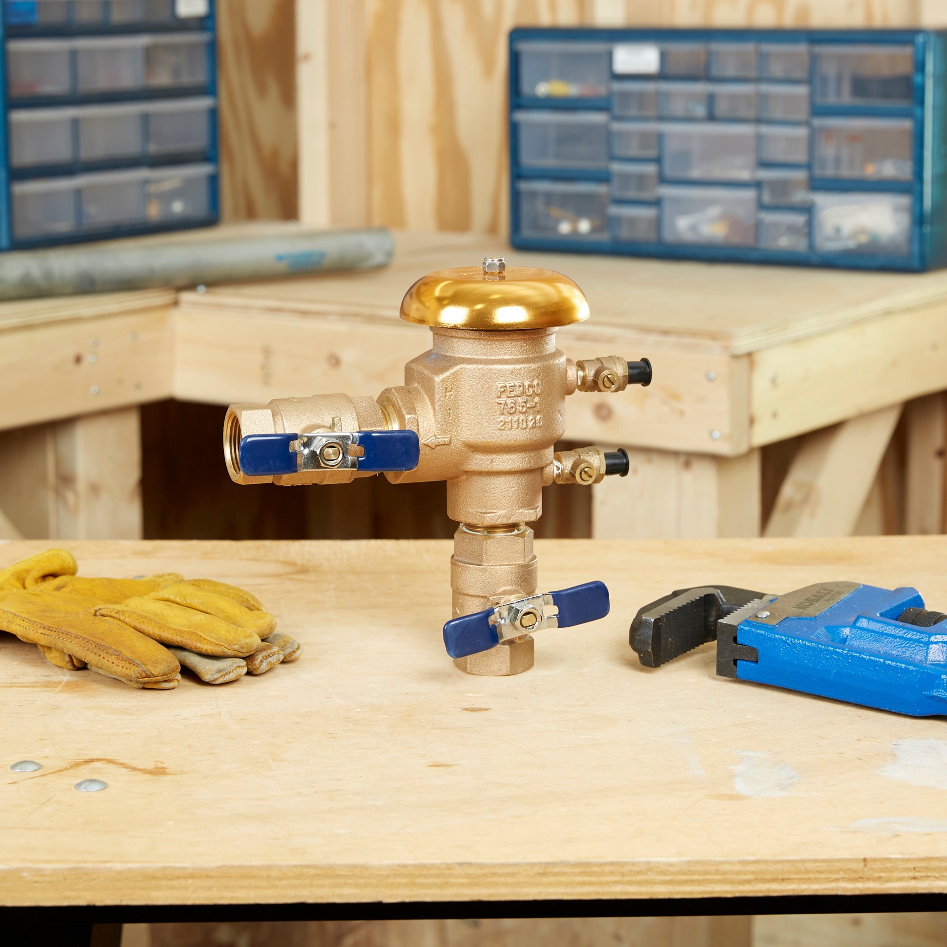 slide 6 of 6, FEBCO 1-in Bronze FNPT Pressure vacuum breaker, 1 ct