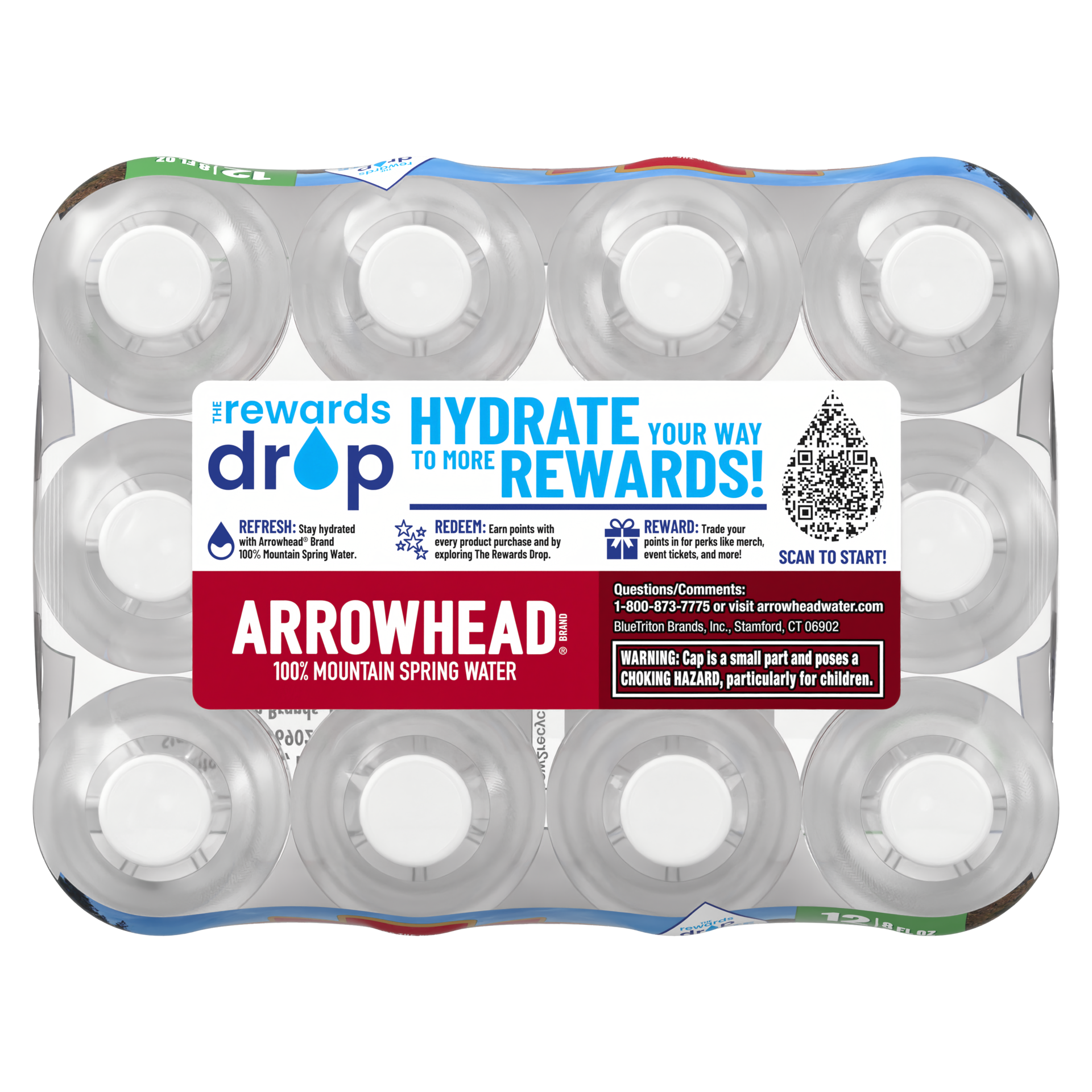 slide 5 of 5, ARROWHEAD Brand 100% Mountain Spring Water, 8-ounce mini plastic bottles  (Pack of 12), 