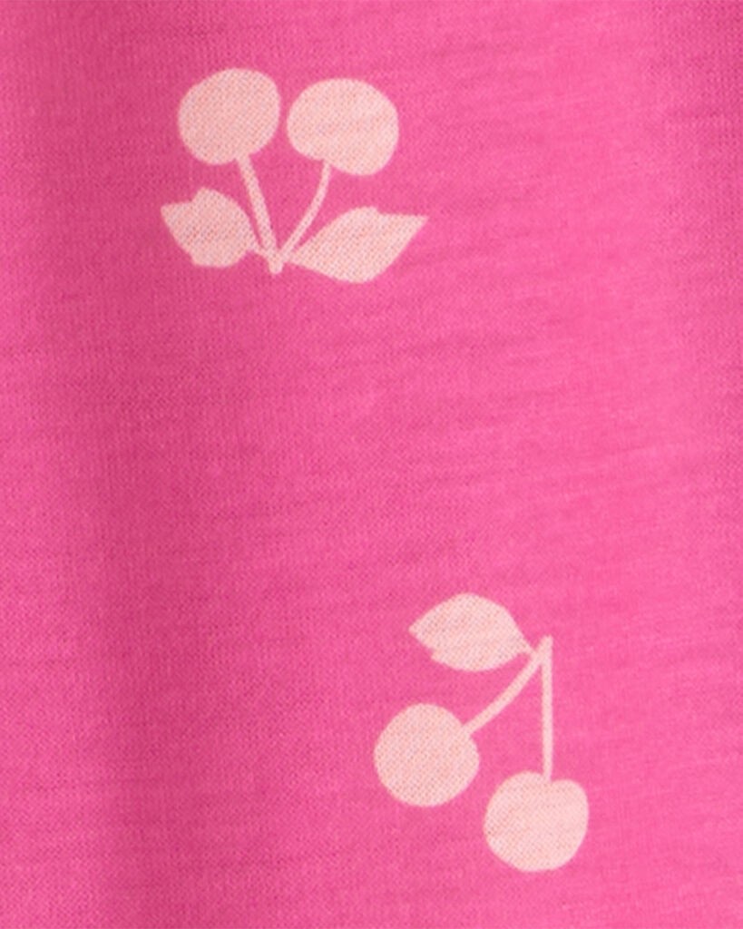 slide 2 of 3, Carter's Girls Cherry Print Long-Sleeve Loose Fit Night Gowns - Pink Pink 6-7, 1 ct