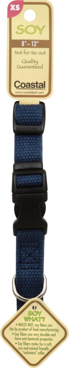 slide 3 of 6, New Earth Soy Adjustable Dog Collar, Indigo, X-Small - 5/8" x 8"-12", 5/8 in
