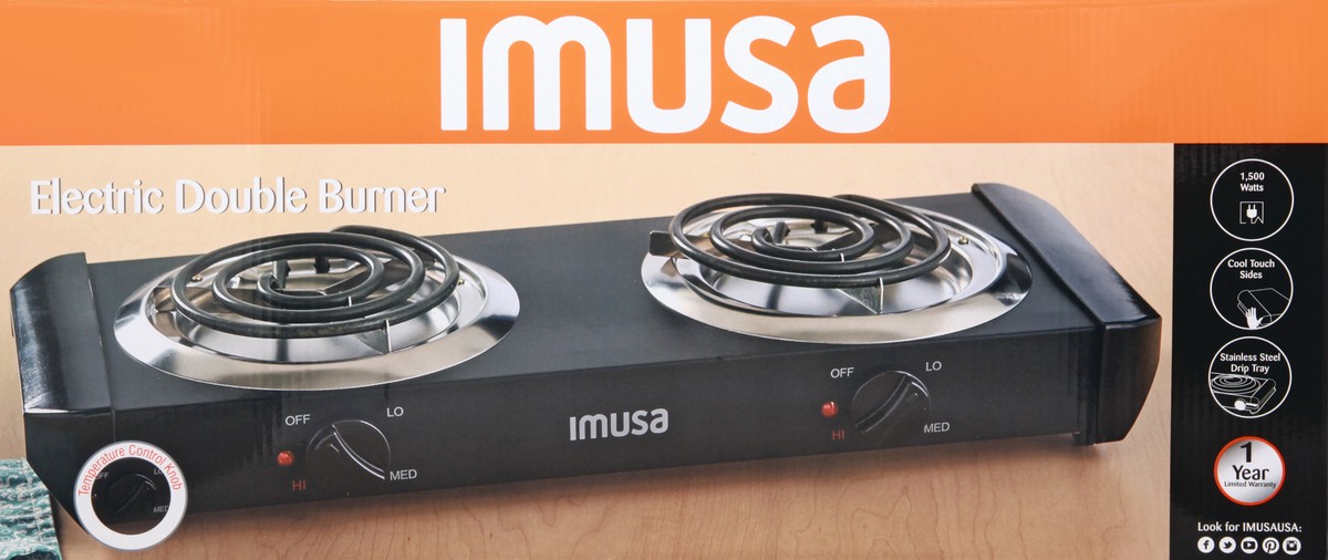 slide 5 of 9, IMUSA Electric Double Burner 1 ea, 1 ct