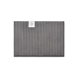 Havenstay Ribbed Memory Foam Rug, 17 in x 24 in, Gray