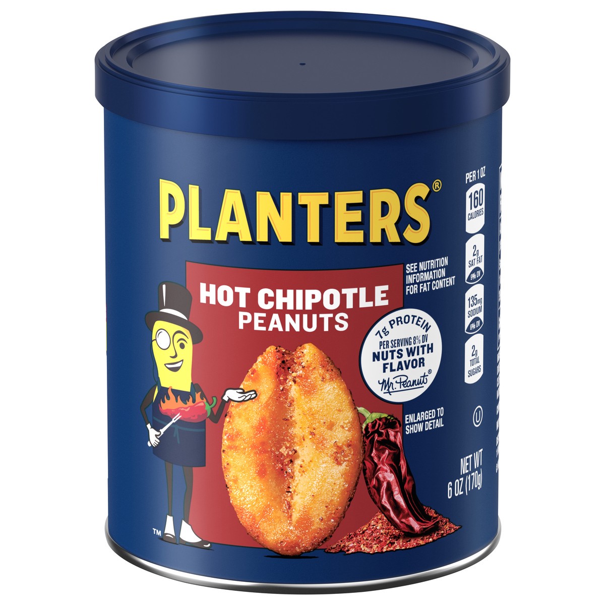slide 1 of 1, Planters Hot Chipotle Peanuts 6 oz, 6 oz